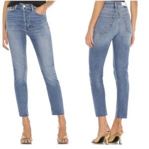 Re/Done Originals High Rise Self Corps Button Fly Jeans Size 27